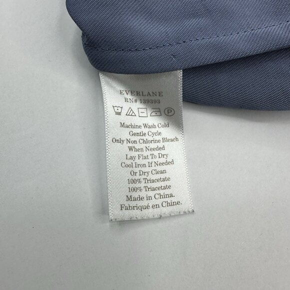 Everlane‎ Women's Dusty Blue The Japanese GoWeave Notch Shirt Dress 0/C34.75 - Picture 6 of 13